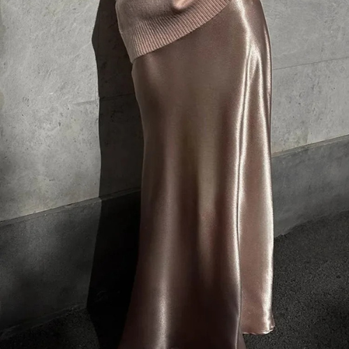 Jupe longue en satin