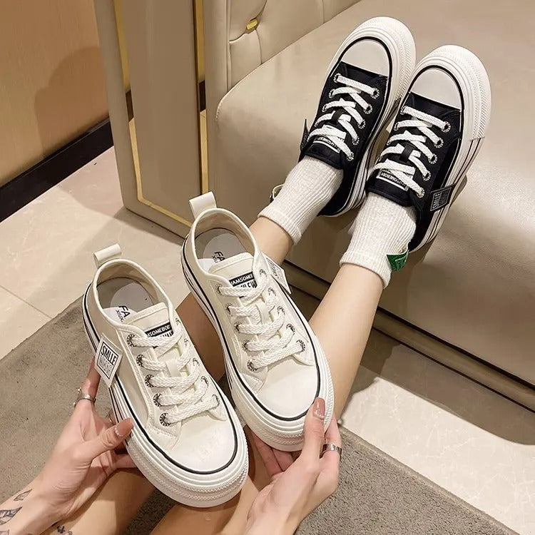 Black Platform Women's Sneakers 