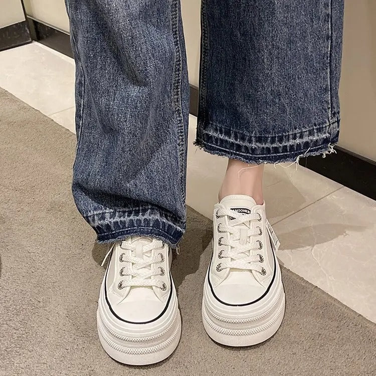 Black Platform Women's Sneakers 
