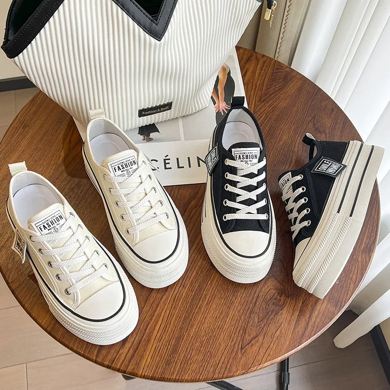 Black Platform Women's Sneakers 