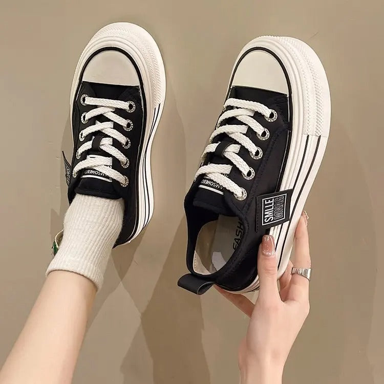 Black Platform Women's Sneakers 