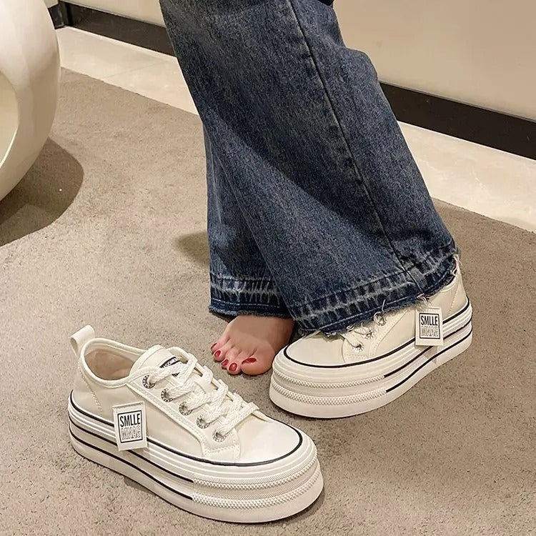 Black Platform Women's Sneakers 