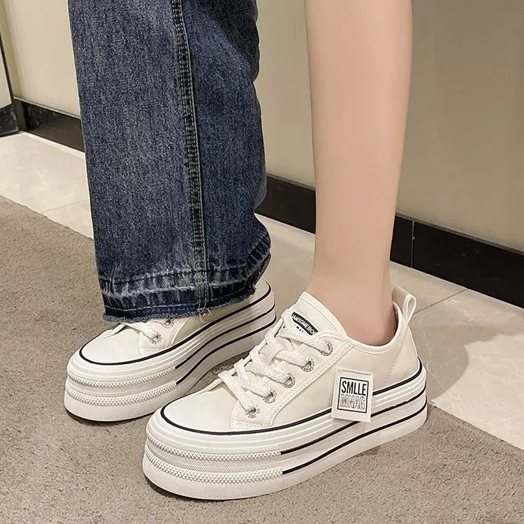 Black Platform Women's Sneakers 