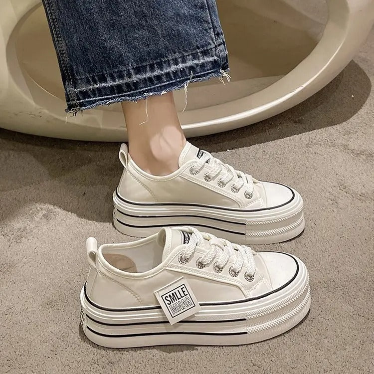 Black Platform Women's Sneakers 