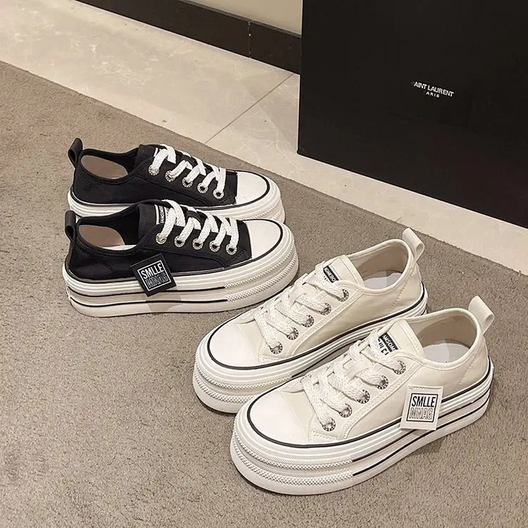 Black Platform Women's Sneakers 
