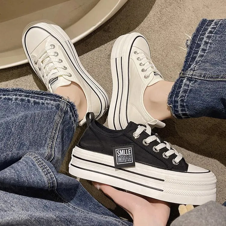 Black Platform Women's Sneakers 