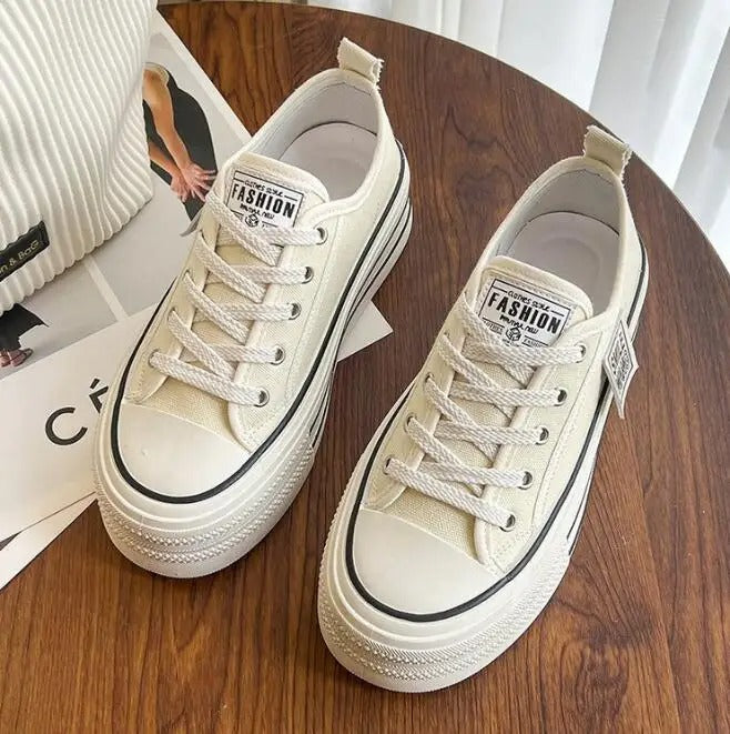 Black Platform Women's Sneakers 